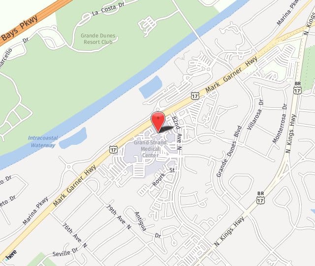 Location Map: 933 Medical Circle Myrtle Beach, SC 29572